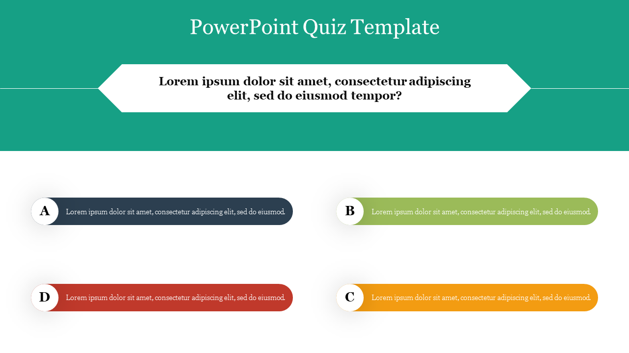 Free - PowerPoint Quiz Template Presentation and Google Slides